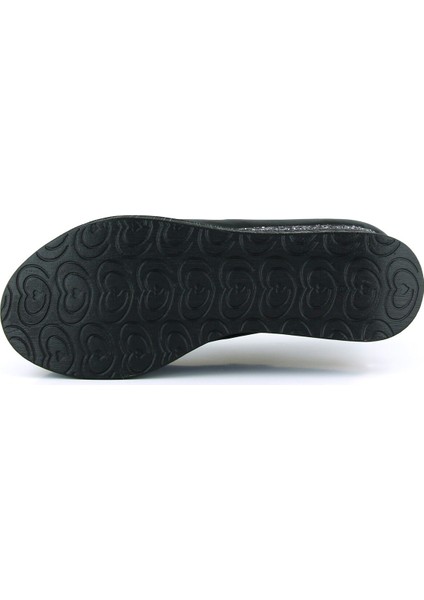 Lumi Siyah Vegan Yuvarlak Burun Taşlı Gizli Dolgu Topuklu Günlük Ayakkabı modelleri