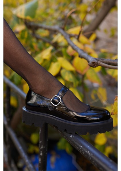 Merlo Kadın Bordo Rugan Deri Loafer Ayakkabi