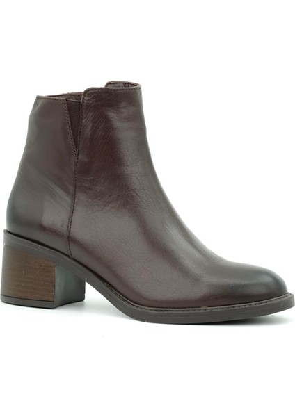 Hakiki Deri Fermuarlı Kadın Bot Kauçuk Taban - B265969 fiyatları