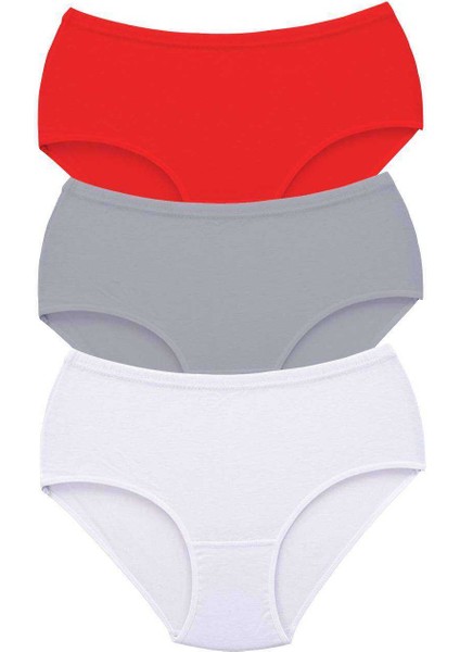 3 Adet Tutku Kadın Yüksek Bel Bato Kalın Lastik Külot S9