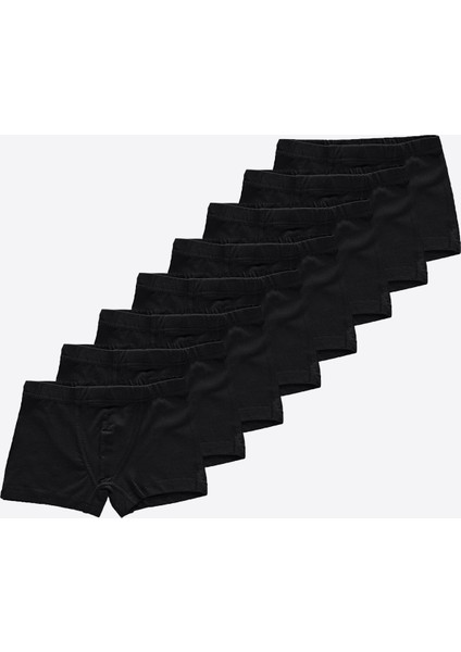 Erkek Çocuk 8'li Pamuk Elastan Boxer 8M209