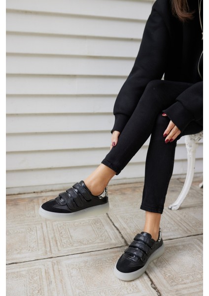 Celso Kadın Leopar Cırtlı Kırmızı Detay Sneaker modelleri