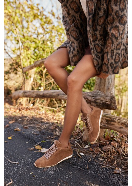 Bosetti Kadın Tutun Taba Gercek Suet Bagcikli Sneaker modelleri