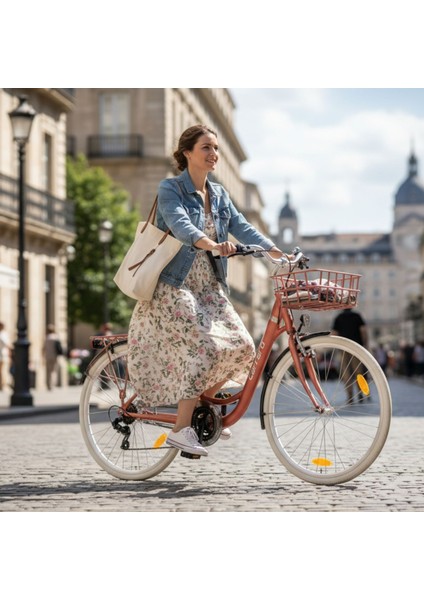 Juliet V - 28 Jant 17'' 43CM (Xs - S) Kadro Şehir Bisikleti - Mat Kiremit / Krom Krem fiyatları