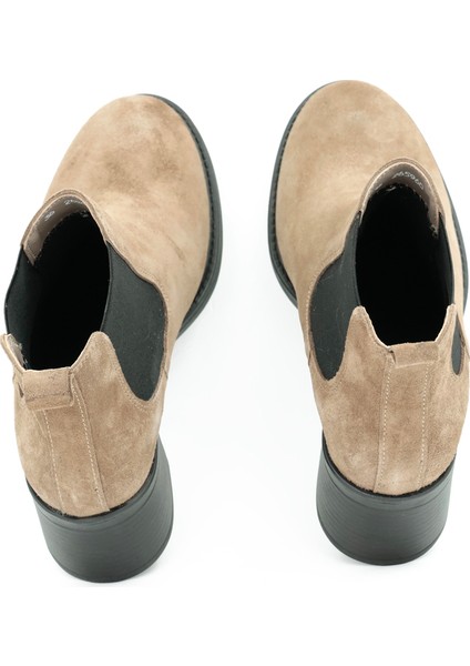 Hakiki Süet Deri Chelsea Model Kadın Bot Kauçuk Taban - B265960 fırsatları