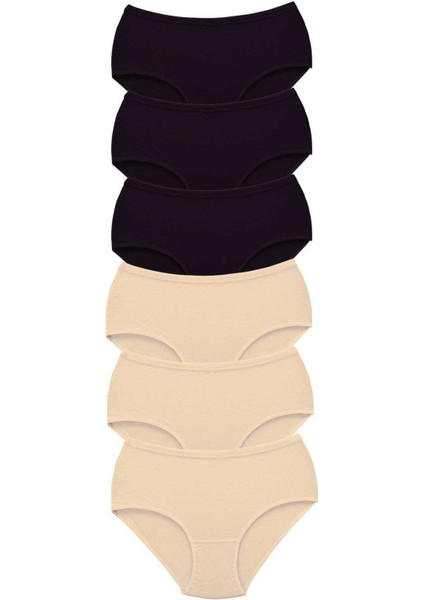 6 Adet Tutku Kadın Yüksek Bel Bato Kalın Lastik Külot S2