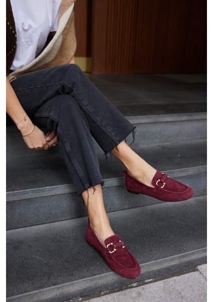 Piccoli Kadın Siyah Gercek Suet Tokali Loafer fiyatları