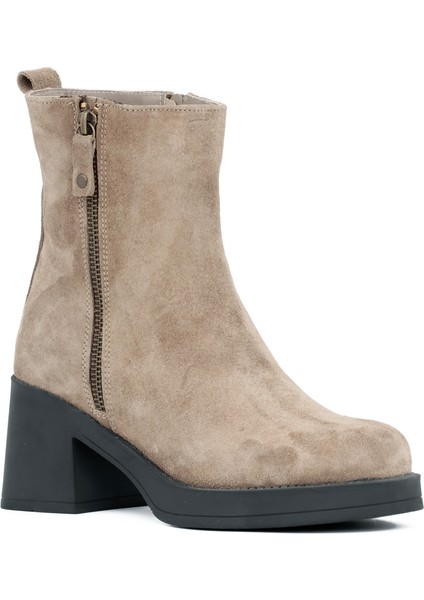 Hakiki Deri Fermuarlı Kadın Bot Eva Taban - B24400 fiyatları