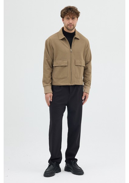 Erkek Triko Örme Fermuarlı Bol Kesim Boxy Fit Ceket Gömlek Overshirt modelleri