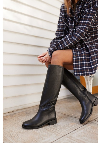 Jesia Kadın Kahverengi Gercek Deri Binici Çizme modelleri