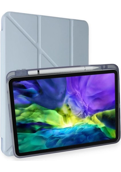 iPad Pro 11 (2018) Kılıf Kalemlikli Mars Tablet Kılıfı - MAVI-(5796) - M125R078-K39125