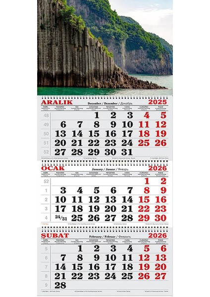 2026 Yılı Gemici Takvimi-Falez