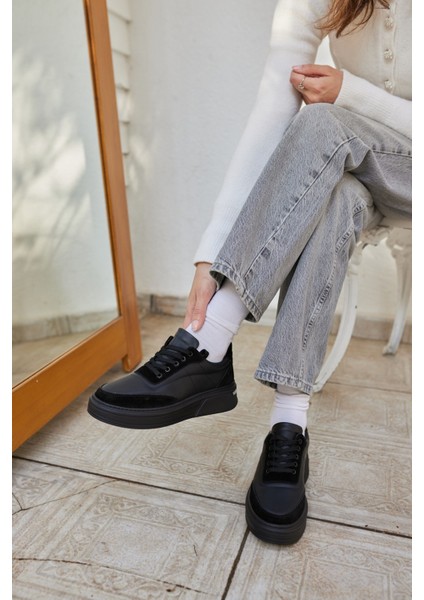 Okita Kadın Beyaz Bagcıklı Gercek Deri Sneaker modelleri