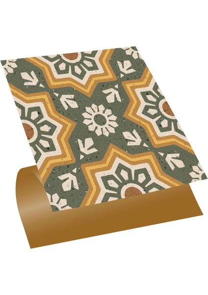 Kendinden Yapışkanlı Duvar kaplama Yeşil Metraj Desenli Pvc Karo 30X30 cm (11 Adet) 1 M²