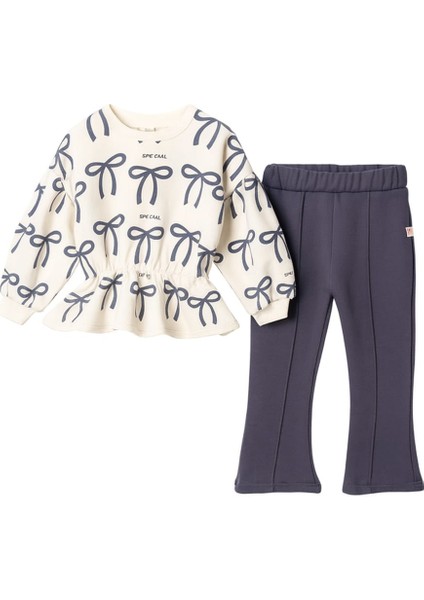 Fiyonk Baskılı Beli Lastikli Üç Ip Kız Çocuk Takım fiyatları