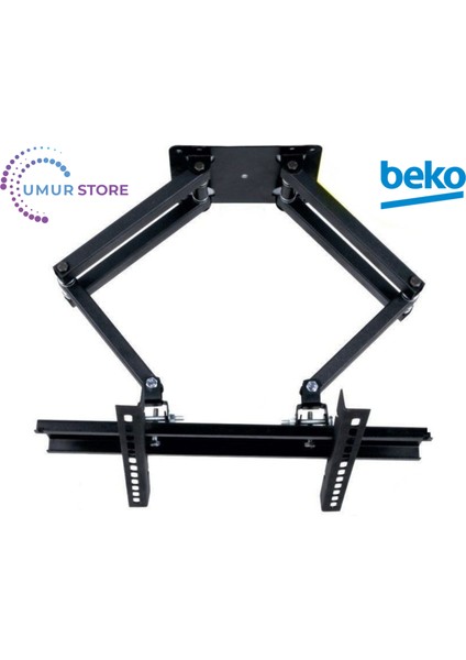 Crystal 8 B50 D 895 A / 50'' 4K Smart Google 32”- 55” Inç / 82-140 Ekran LCD LED Tv Çift Kollu Hareketli Duvar Askı Aparatı