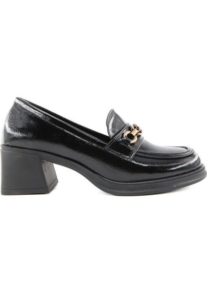 Miss Park Moda 386 K1464 Loafer Siyah Rugan Kadın Günlük Ayakkabı