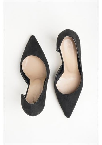 155031 Klasik Stiletto Siyah Süet fırsatları