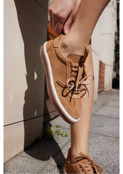 Paok Kadın Lacivert Gercek Suet Bagcık Detay Sneaker fırsatları