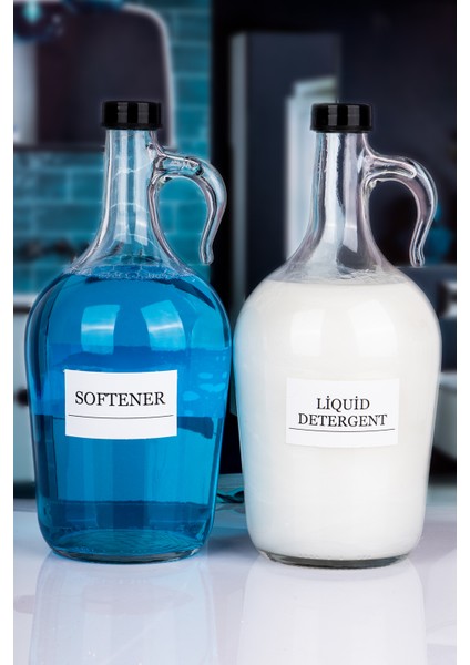 2'li Softener (Yumuşatıcı) - Liquid Detergent (Sıvı Deterjan) Şişesi Cam Kapaklı 1.5lt (Ing)