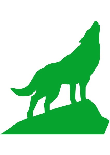 Uluyan Kurt Araba, Motorsiklet, Kask, Laptop, Cam Sticker 14X13 cm