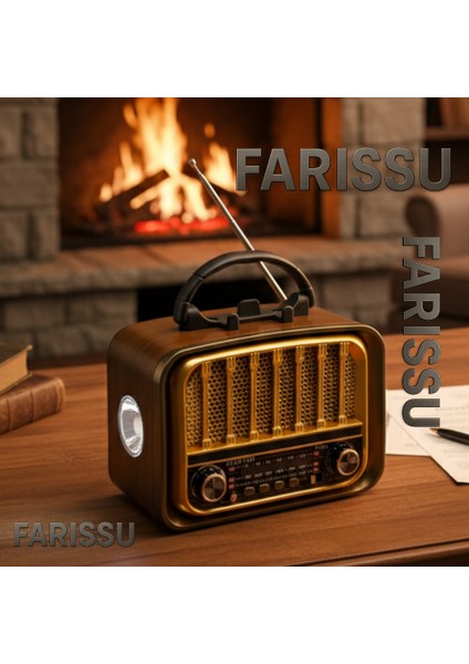 Everton RT-676 Retro Görünümlü 3 Band Fm/am/sw Radyo, Bluetooth Hoparlör ve Fenerli Klasik Tasarım