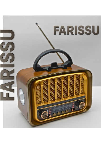 Everton RT-676 Retro Görünümlü 3 Band Fm/am/sw Radyo, Bluetooth Hoparlör ve Fenerli Klasik Tasarım modelleri