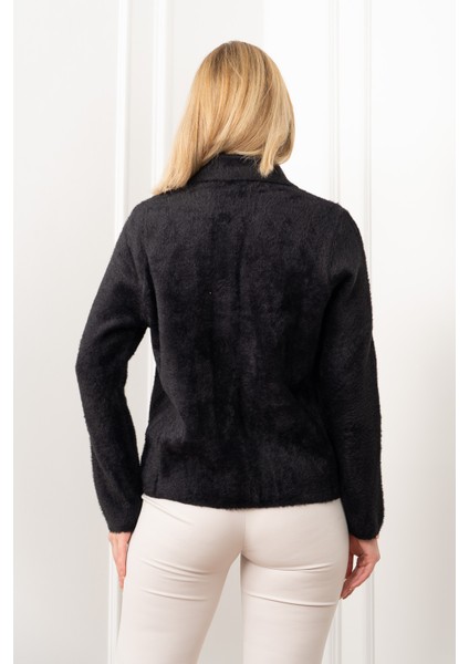 Süs Cep Kapaklı Yün Peluş Ceket Hırka 4560 indirimleri