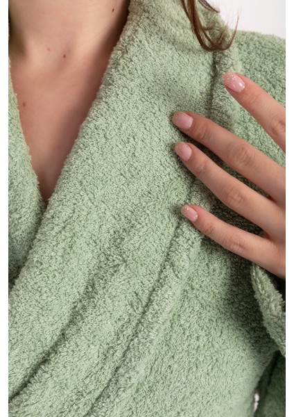 Regina Robe Ekstra Yumuşak Premium Şalyaka Bornoz Yeşil fiyatları