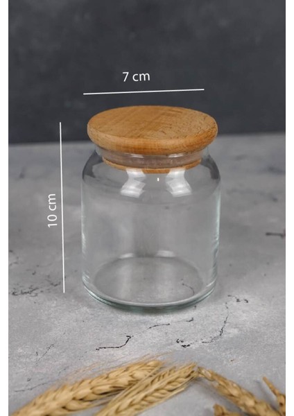 4'lü Ahşap Top Kapaklı Standlı Vakumlu Bambu Kapaklı Cam Kavanoz Banyo Pamuk Kavanoz Seti 300 ml indirimleri