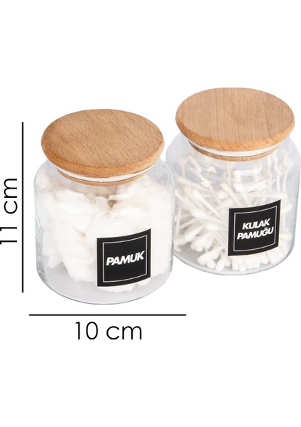 2 Li Kulak Pamuğu ve Pamuk Kavanozu Vakum Kapaklı 500 ml fiyatları