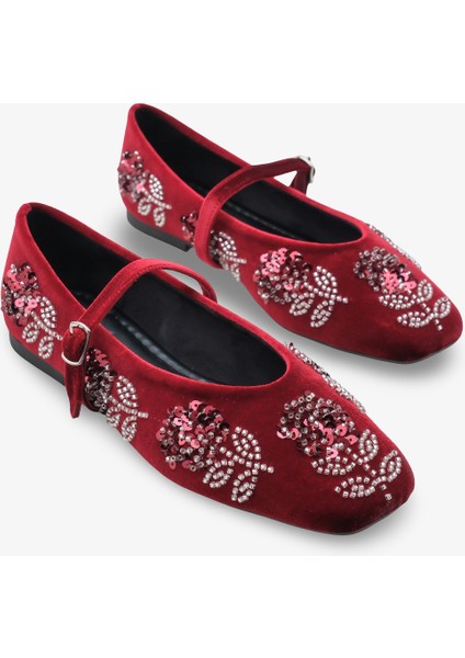 Yelva Kadın Tokalı Babet Bordo fiyatları