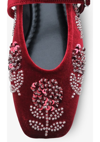 Yelva Kadın Tokalı Babet Bordo fırsatları