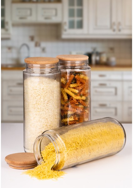 6 Adet Ahşap Vakumlu Kapaklı Cam Kavanoz ve Erzak Saklama Kabı ve Düzenleyici 1500 ml fırsatları