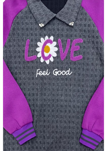 Kız Çocuk Kargo Cepli Gömlek Yakalı ve Yaka Taşlı 3 Iplik Alt Üst Takım 12328 fırsatları