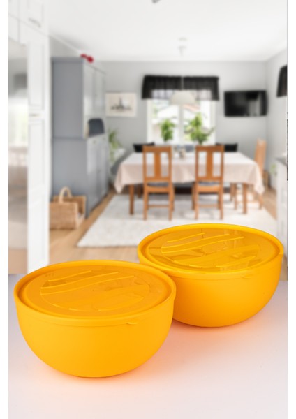 2 Li 6 Lt Tupper Model Saklama Kabı Badya, Hamur Yoğurma Yumuşak Sızdırmaz Kapaklı