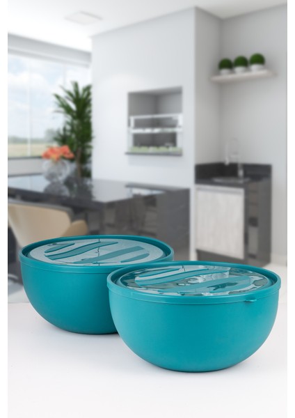 2 Li 6 Lt Tupper Model Saklama Kabı Badya, Hamur Yoğurma Yumuşak Sızdırmaz Kapaklı