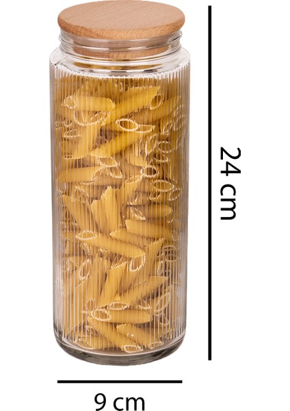 3 Adet Ahşap Vakumlu Kapaklı Cam Kavanoz ve Erzak Saklama Kabı 1500 ml fırsatları