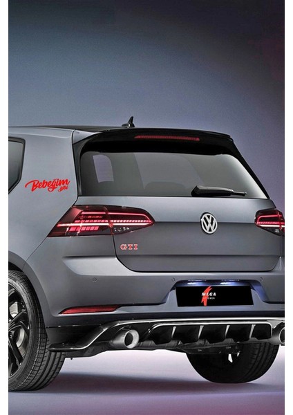 Bebeğim Gibi Araba Motorsiklet Kask Laptop Sticker 17X5 cm