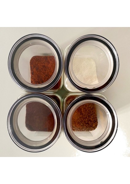 2’li Vakumlu Bambu Kapaklı Cam Süt Tozu Nescafe Kavanozu Etiketli 850 ml modelleri