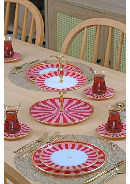 Glore Pink line Katlı Kurabiyelik Sunum Tabağı modelleri