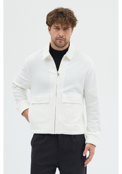 Erkek Triko Örme Fermuarlı Bol Kesim Boxy Fit Ceket Gömlek Overshirt modelleri