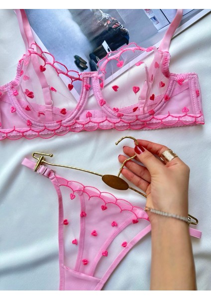 Valentina Kadın Dantelli Tanga Külotlu Sütyen Takım modelleri