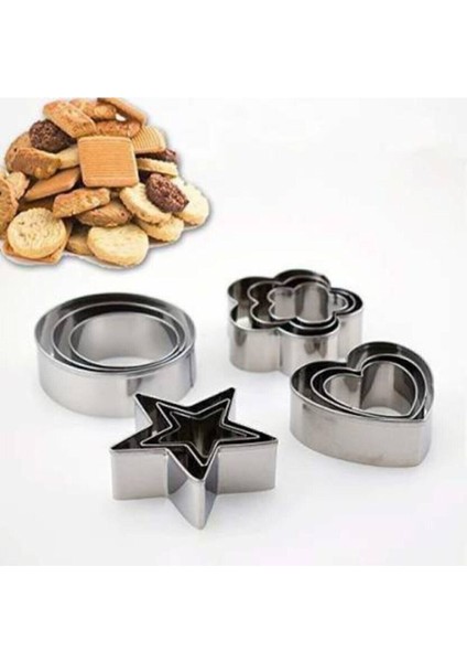 12 Parça Metal Kurabiye Kalıbı Çelik fiyatları