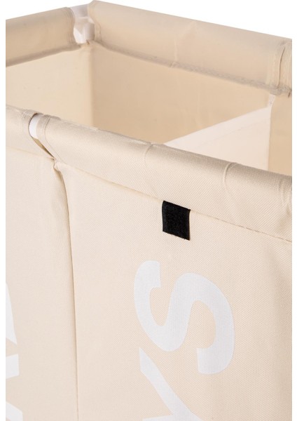 2 Bölmeli Katlanabilir Bez Kirli Çamaşır Sepeti Erkekler Kadınlar Için Özel Bölmeli fırsatları