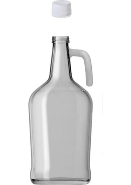 3 Litre Kulplu Galon Cam Şişe Yağlık Plastik Kapaklı Şeffaf Yağdanlık FMA04357