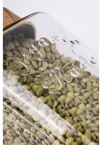 6 Lı 1100 ml Cam Kavanoz Erzak Saklama Kabı Özel Seri Işlemeli ve Etiket Hediyeli fırsatları