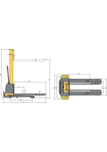 Yarı Akülü Taşınabilir Istif Makinesi 500KG - Vango 500 fırsatları