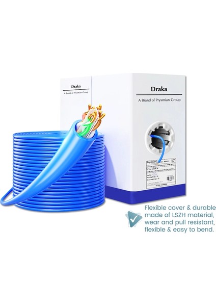 Draka UC400 Cat.6 U/utp 23AWG - 305MT Kutu - Mavi Renk indirimleri