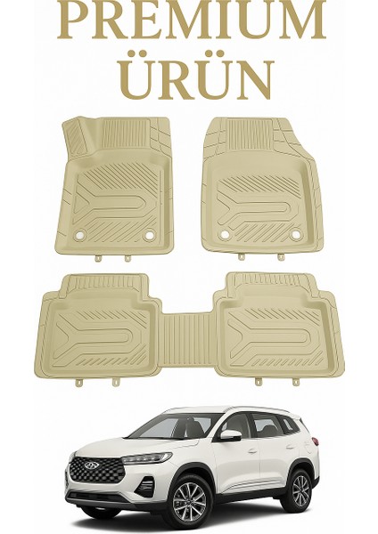 Bmw 5 Serisi E60 2003-2010 Bej 3D Oto Paspas Havuzlu Titanyum modelleri